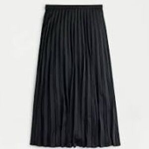 J. Crew Black Pleated Midi Skirt 10